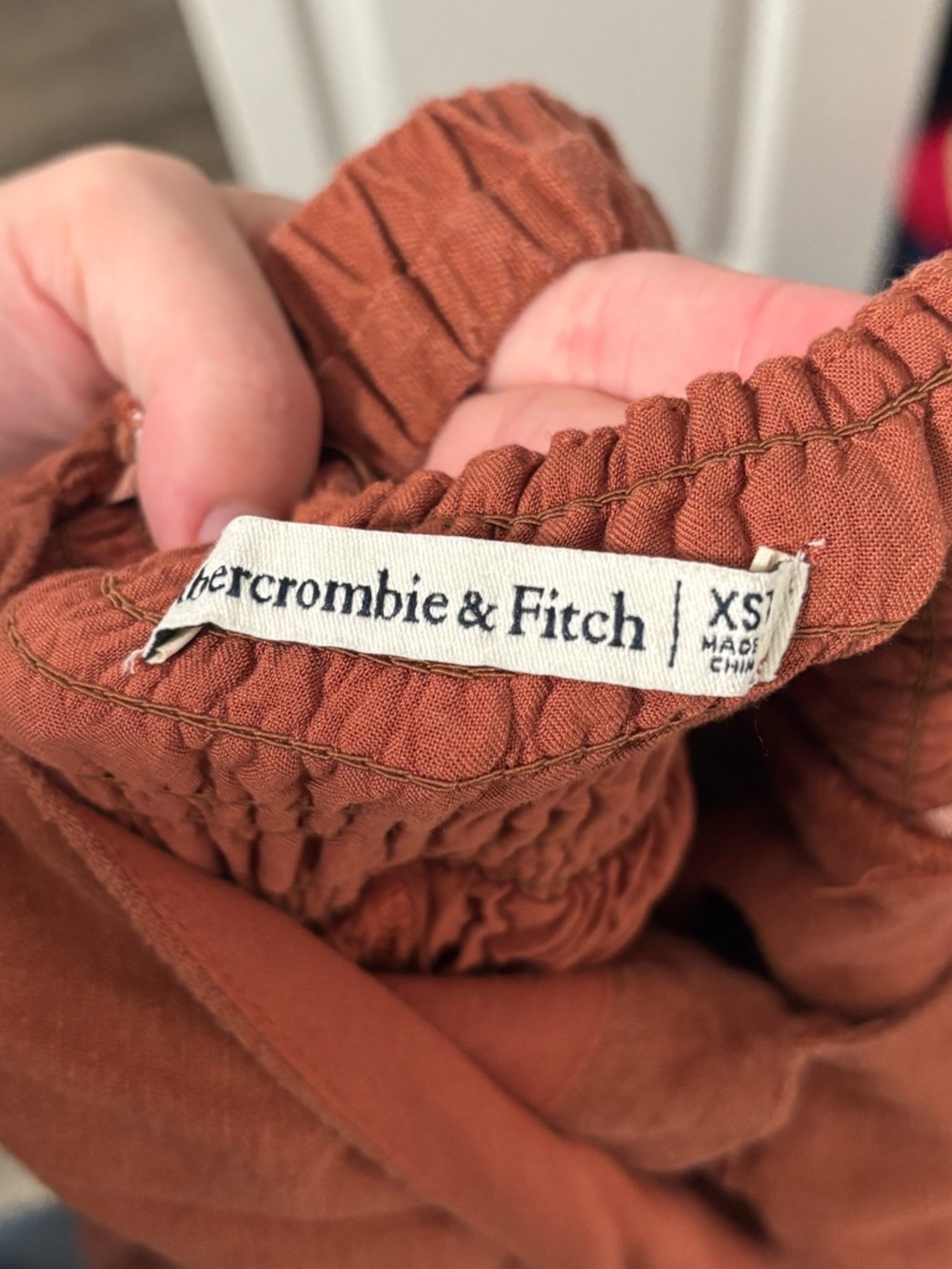 Abercrombie & Fitch Rust Brown V-Neck Romper - Picture 4 of 4